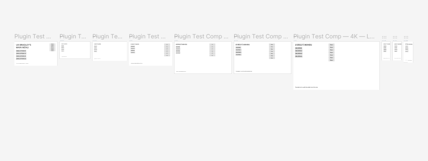 Generated Figma comps created by the Text Ramp Planner plugin