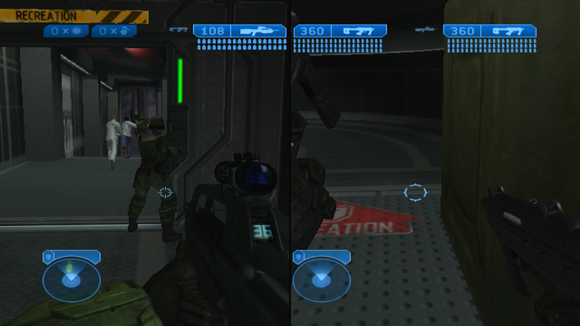 Halo 2 two player split screen
