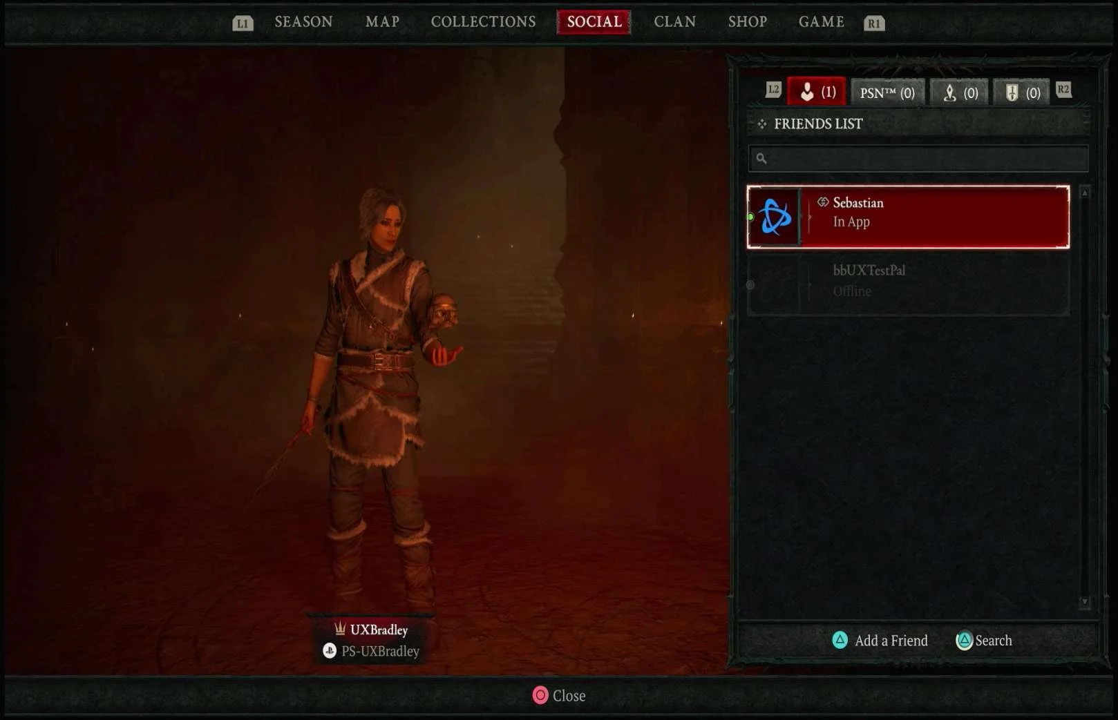 Social Features research screenshot