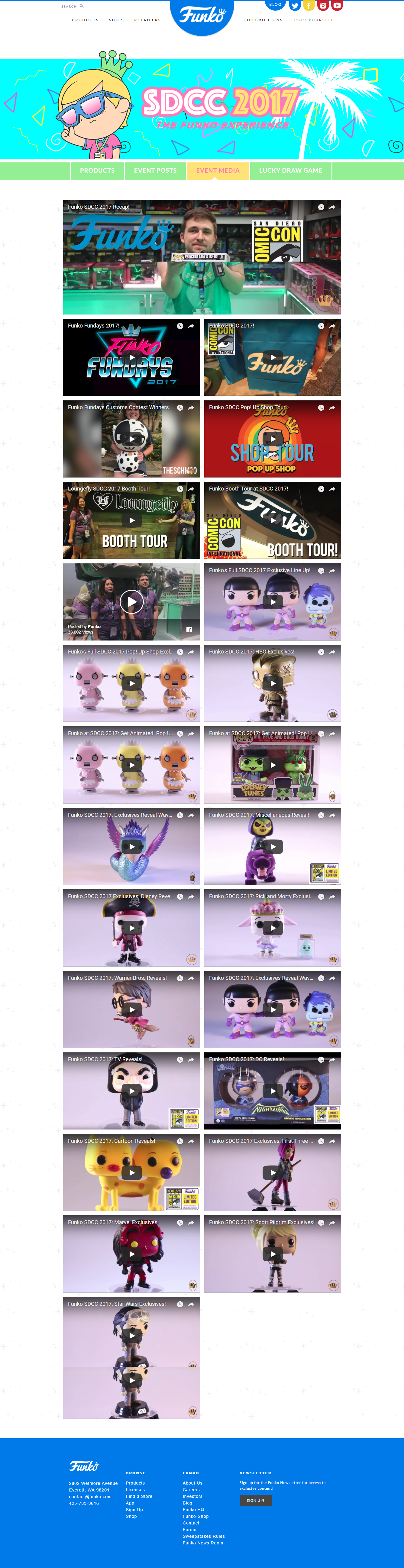 Funko live event page screenshot