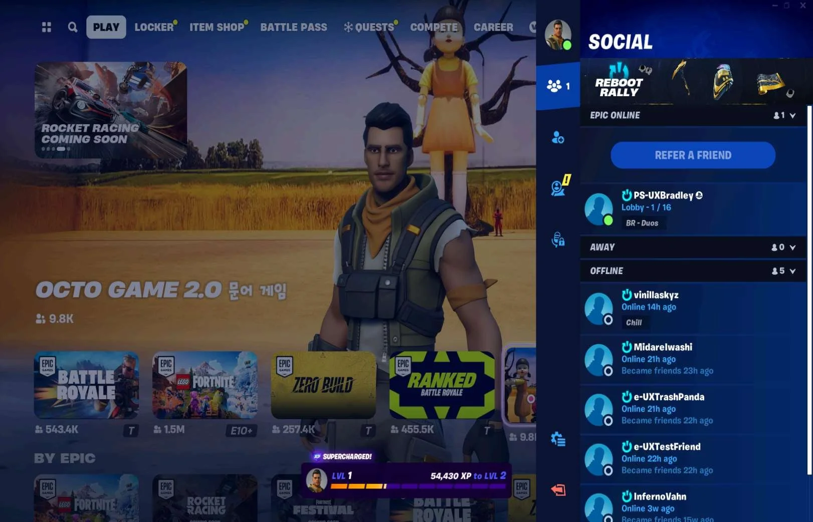Social Features research screenshot