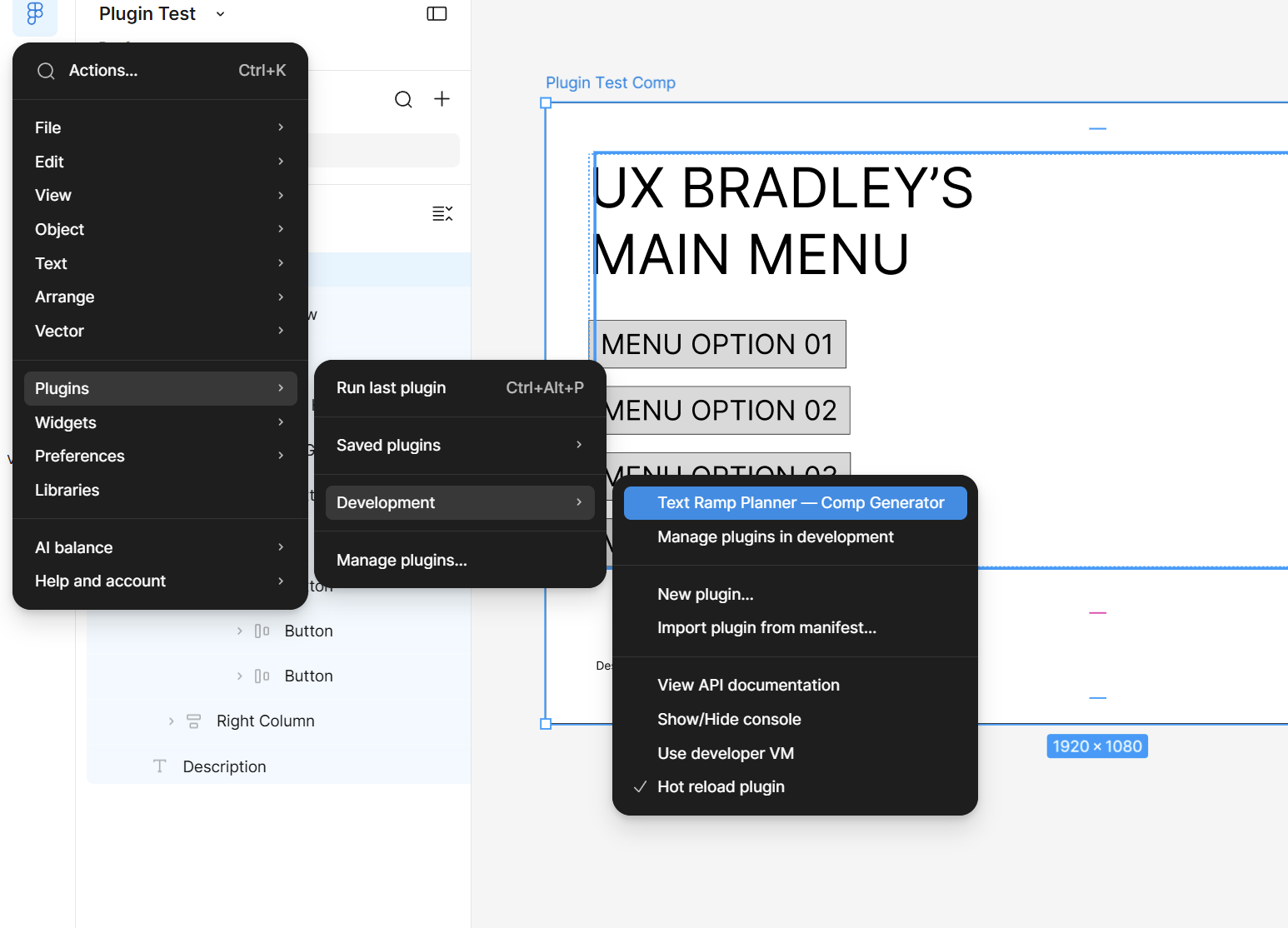 Selecting a source comp in Figma