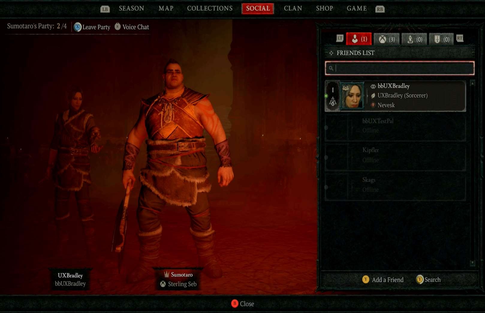 Social Features research screenshot