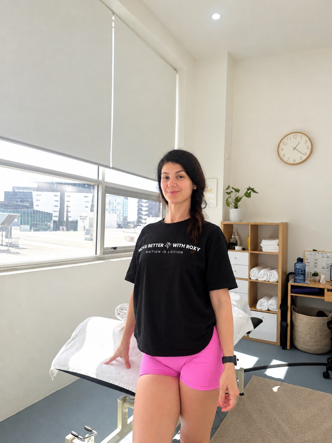 Roxy in her remedial and sports massage clinic in Teneriffe