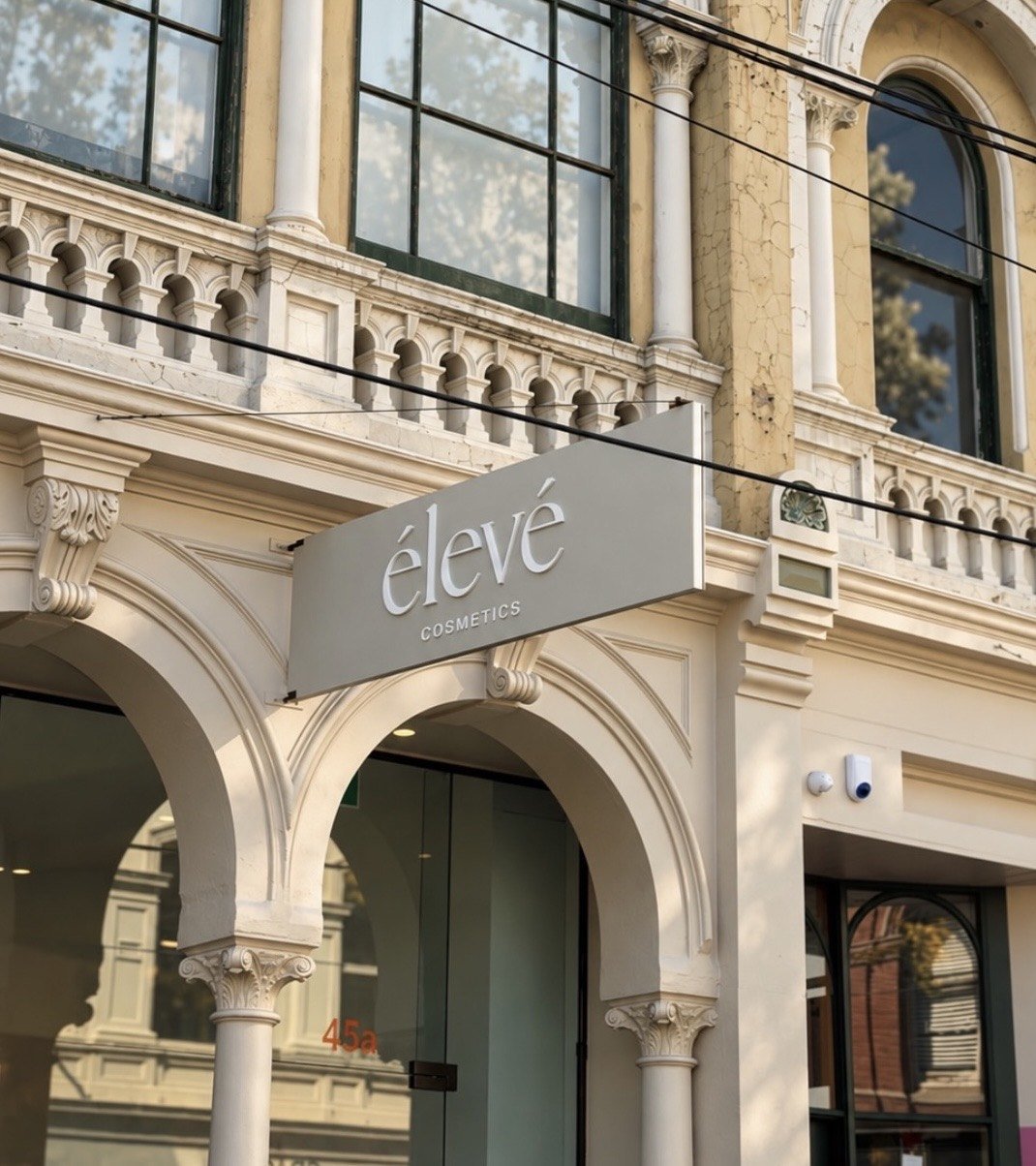 Élevé Cosmetics shopfront at 45A Bridge Road, Richmond