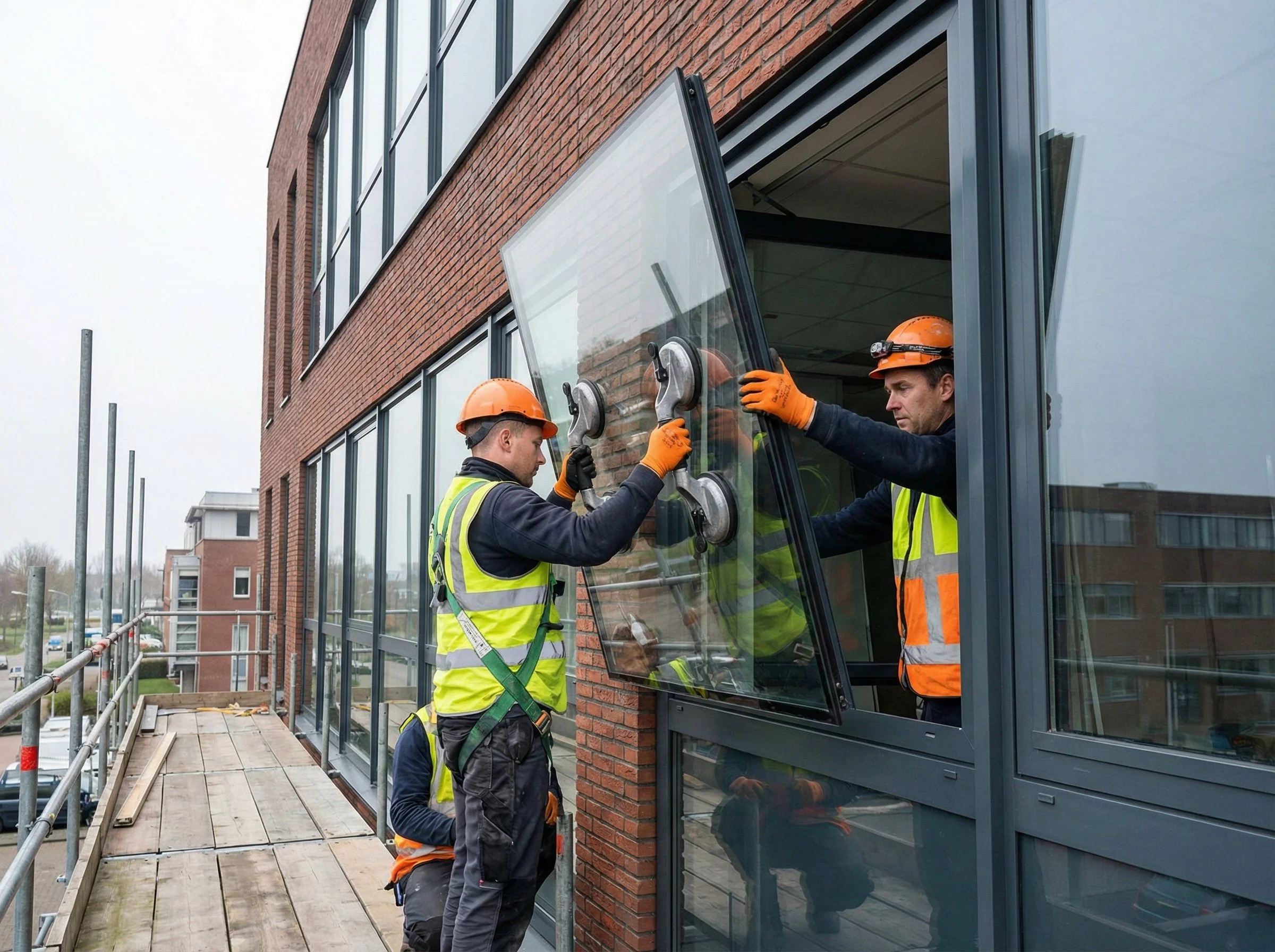 Glasvervanging aan bedrijfspand