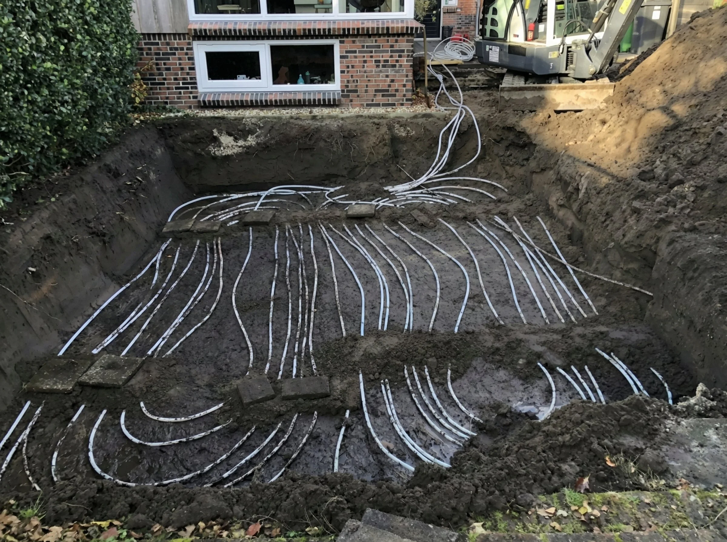 Bodem water warmtepomp installatie