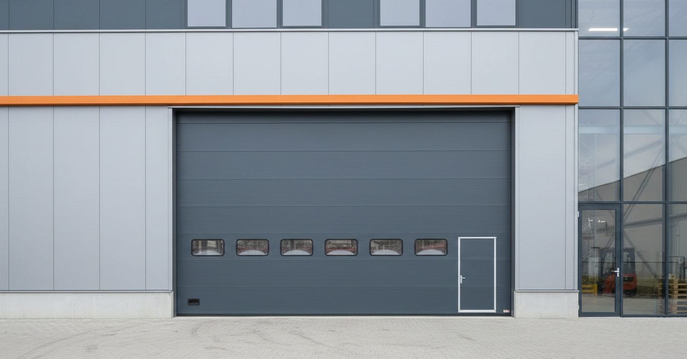 Sectionaaldeur aan bedrijfspand