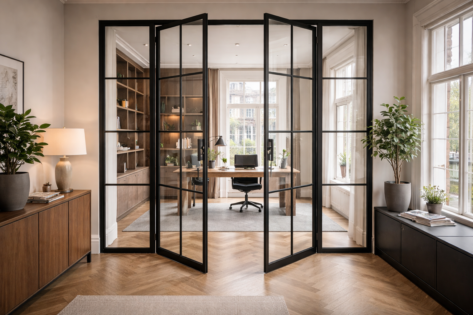 Vlakke witte binnendeur