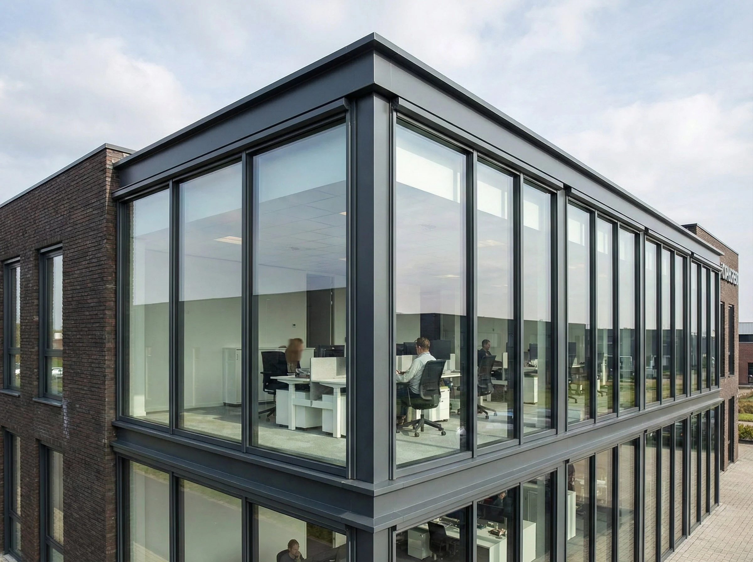 Vaste aluminium kozijnen