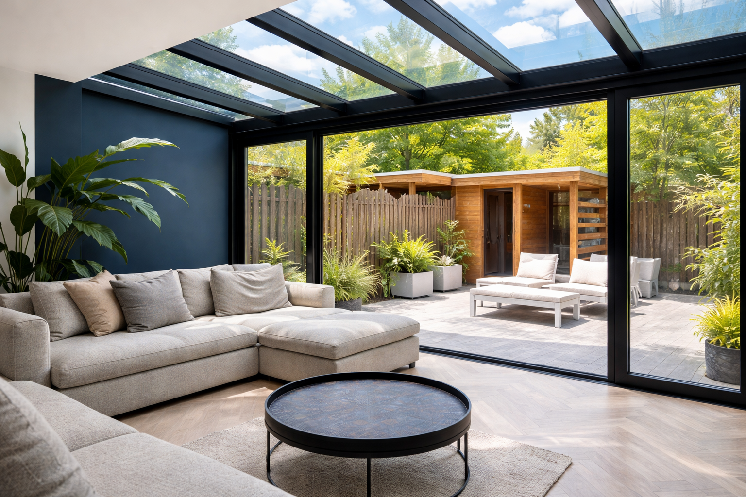 Moderne serre aanbouw