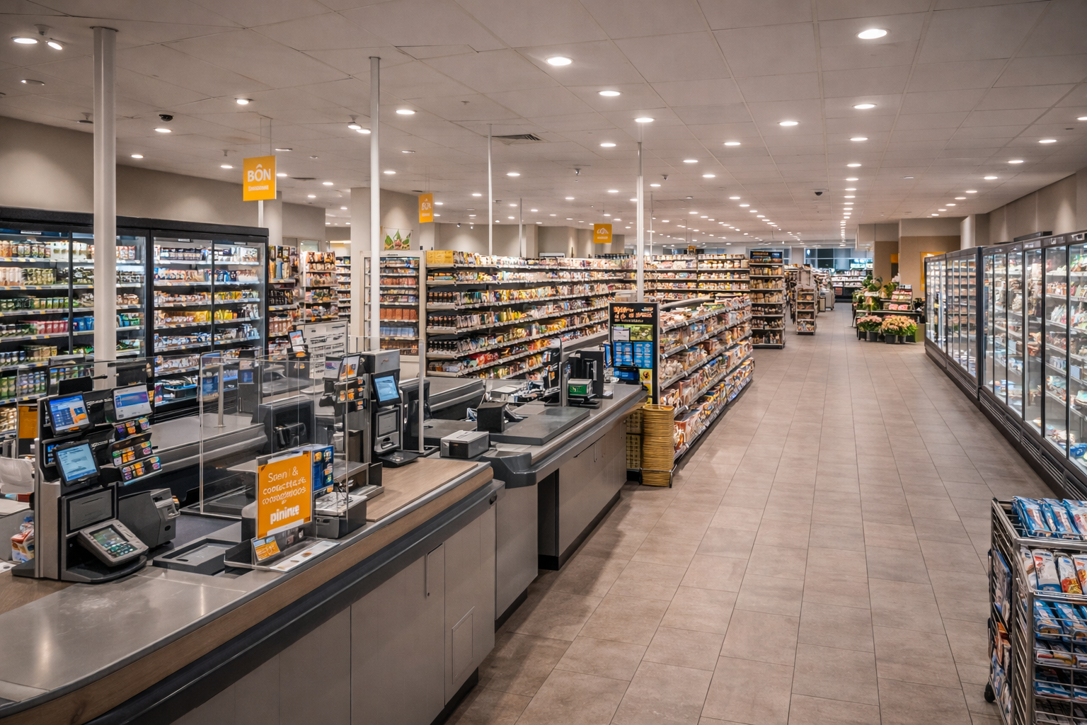 Supermarkt ontruiming