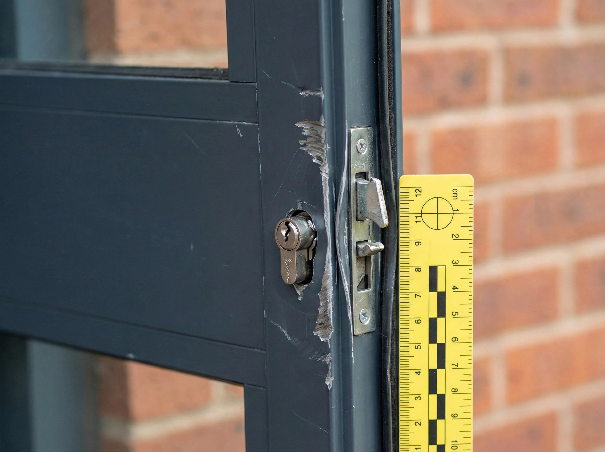 Inbraakschade aan kozijn
