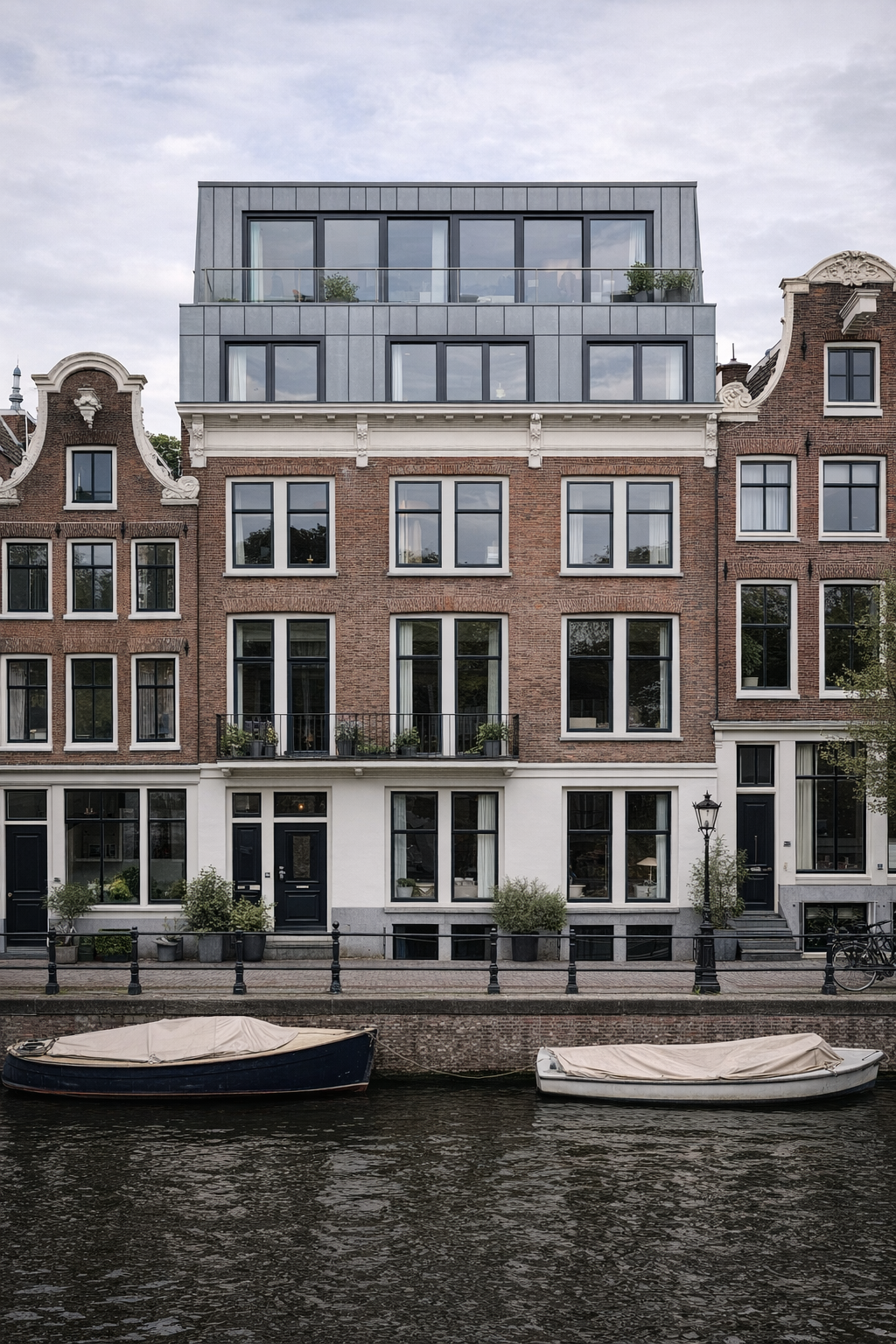 Complete extra woonverdieping met slaapkamers en badkamer op Amsterdams grachtenpand