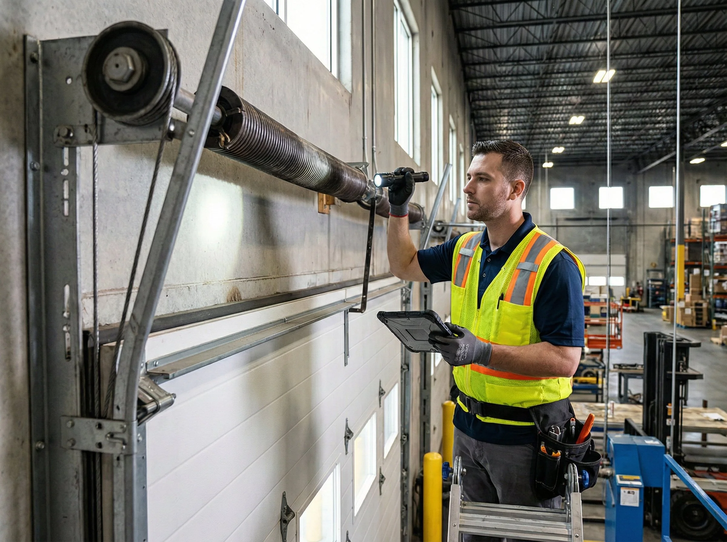 Inspectie en diagnose overhead deur