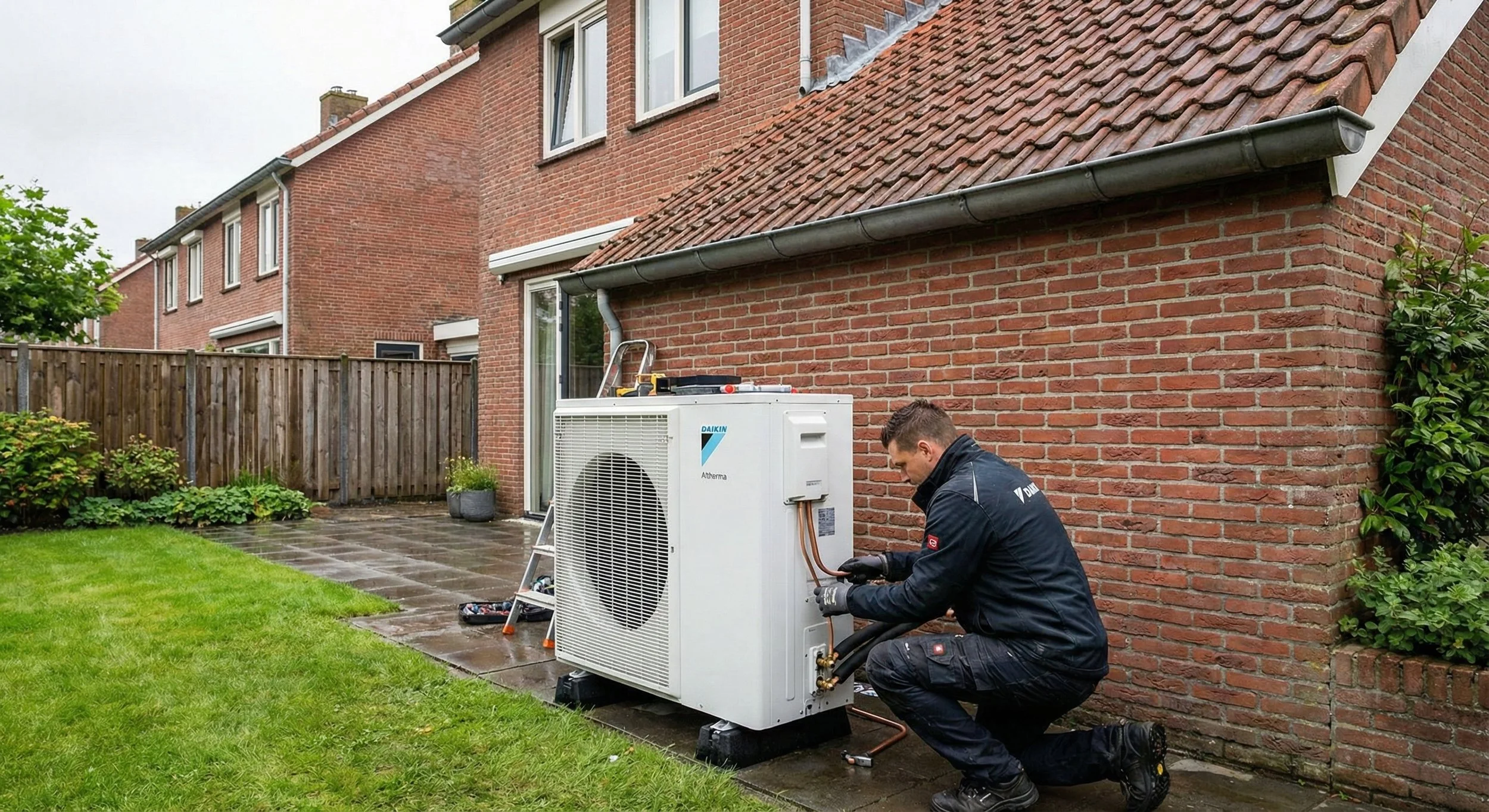 Warmtepomp installatie buitenunit