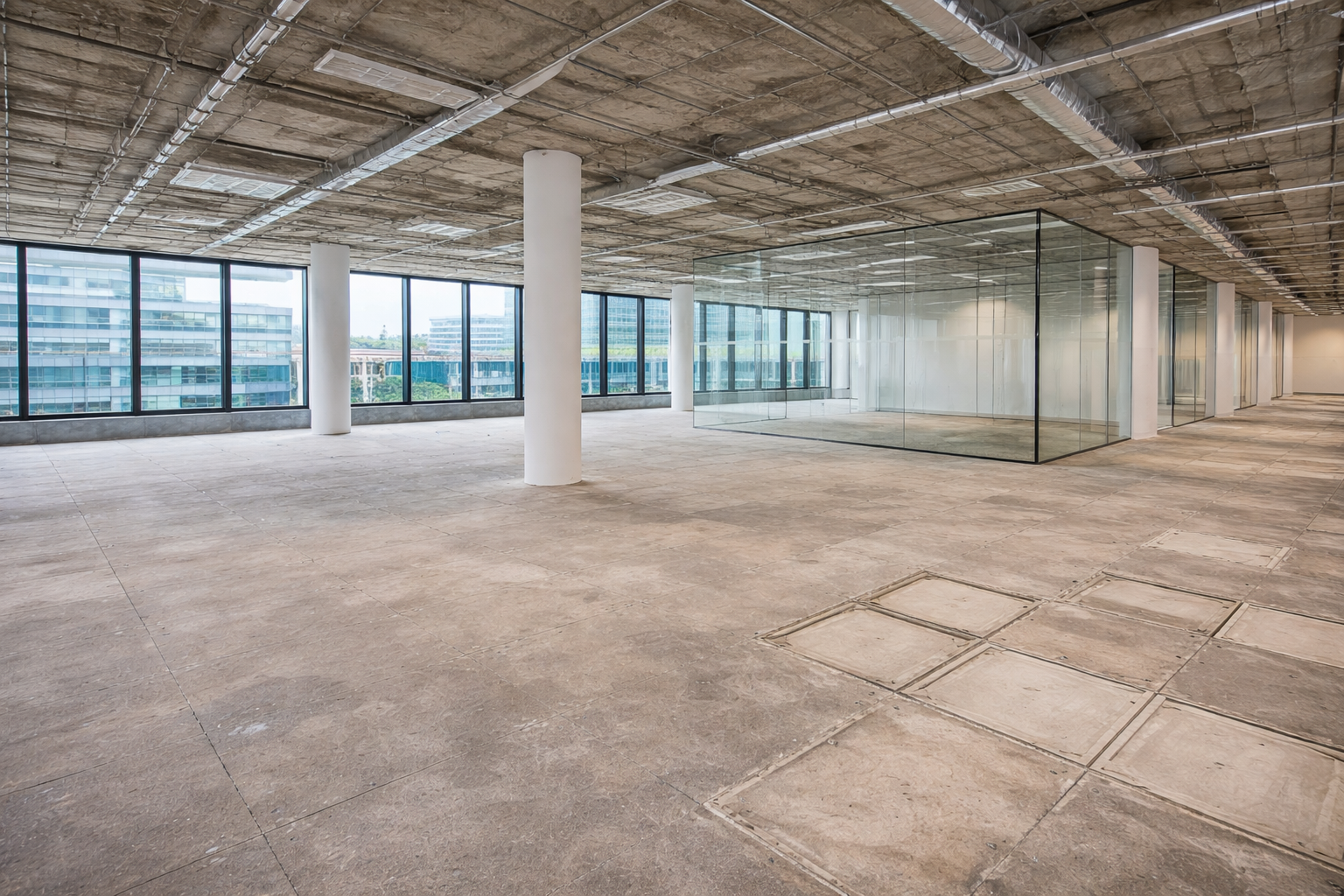 Professionele bedrijfsontruiming - leeg opgeleverde kantoorruimte