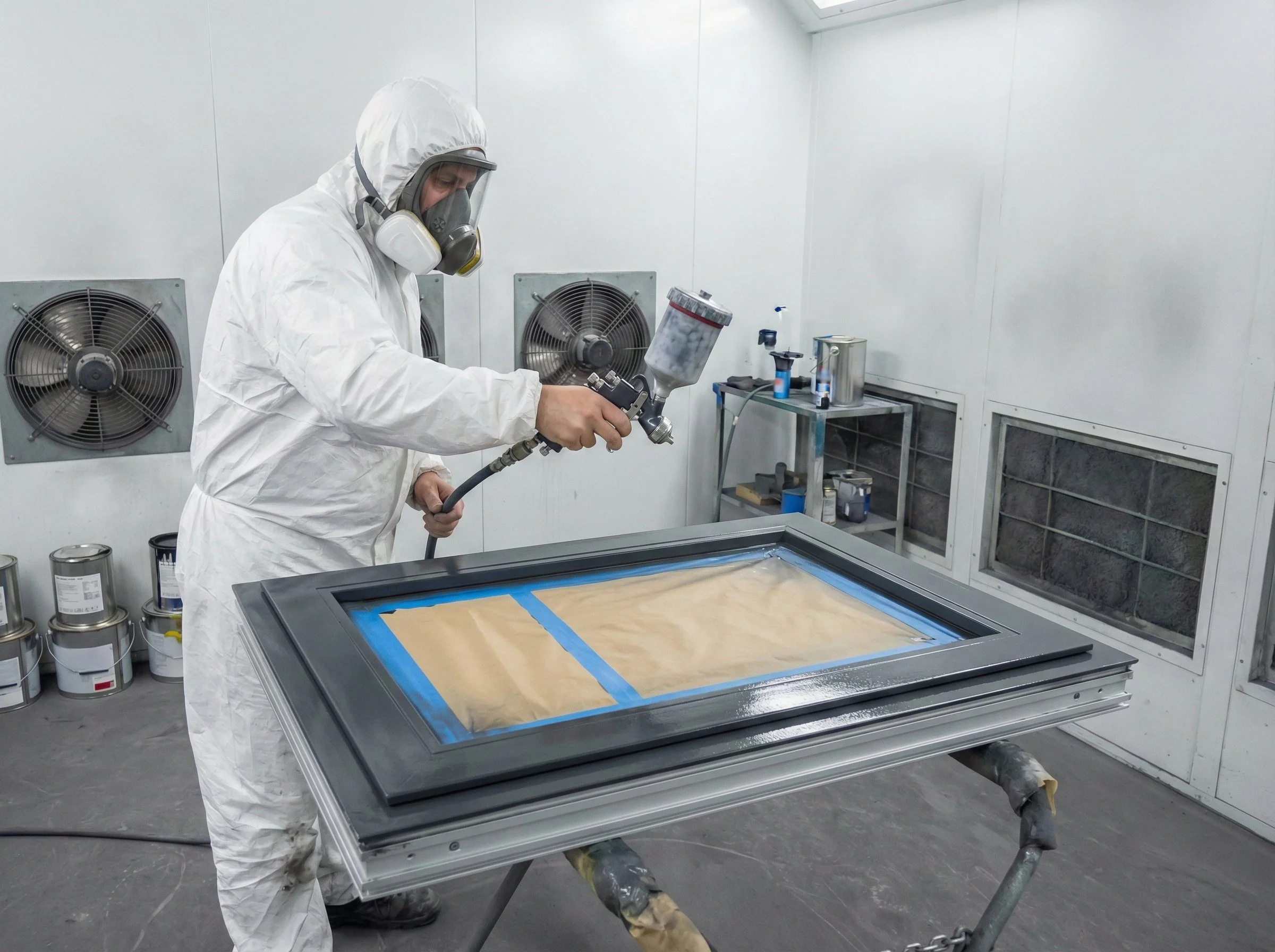 Kozijnen spuiten nieuwe kleur