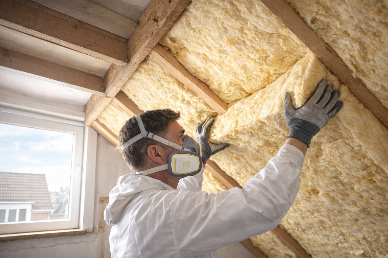 Dakisolatie van binnenzijde