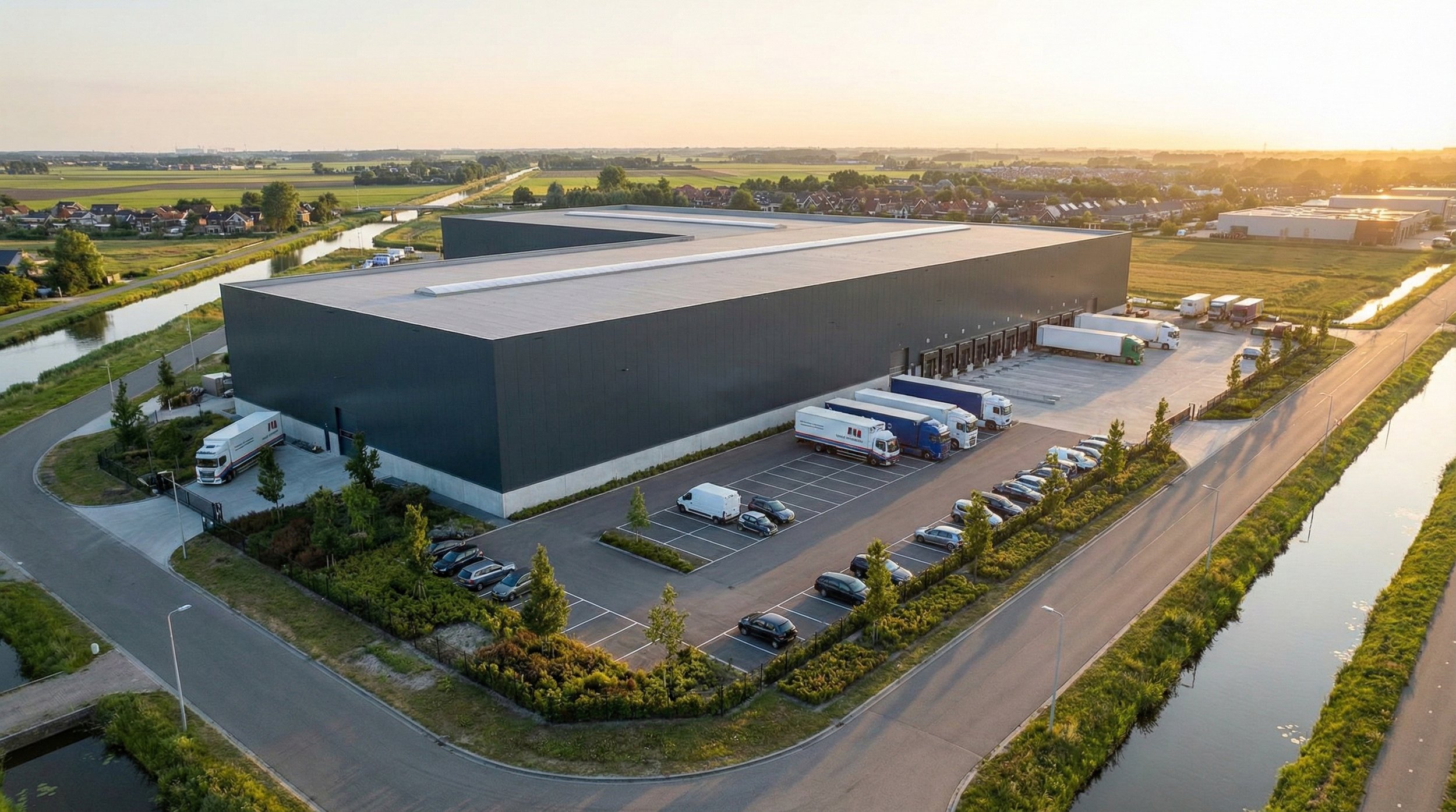 Complete gevelbekleding vernieuwd aan bedrijfspand - eindresultaat na renovatie