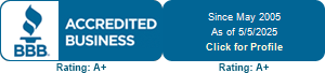 BBB Accredited Business A+ Rating