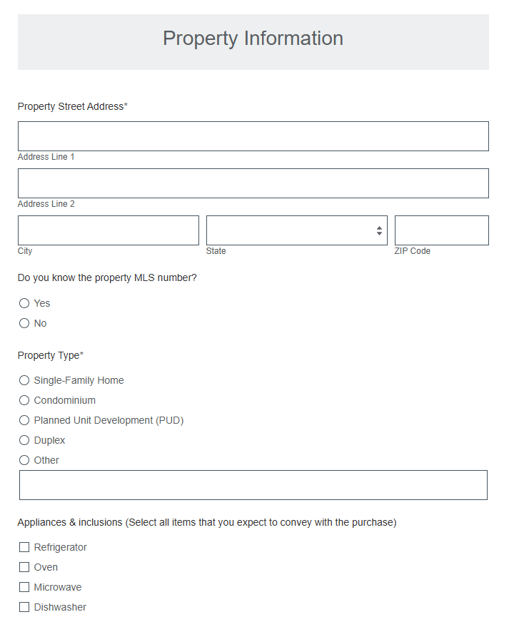 Form screenshot