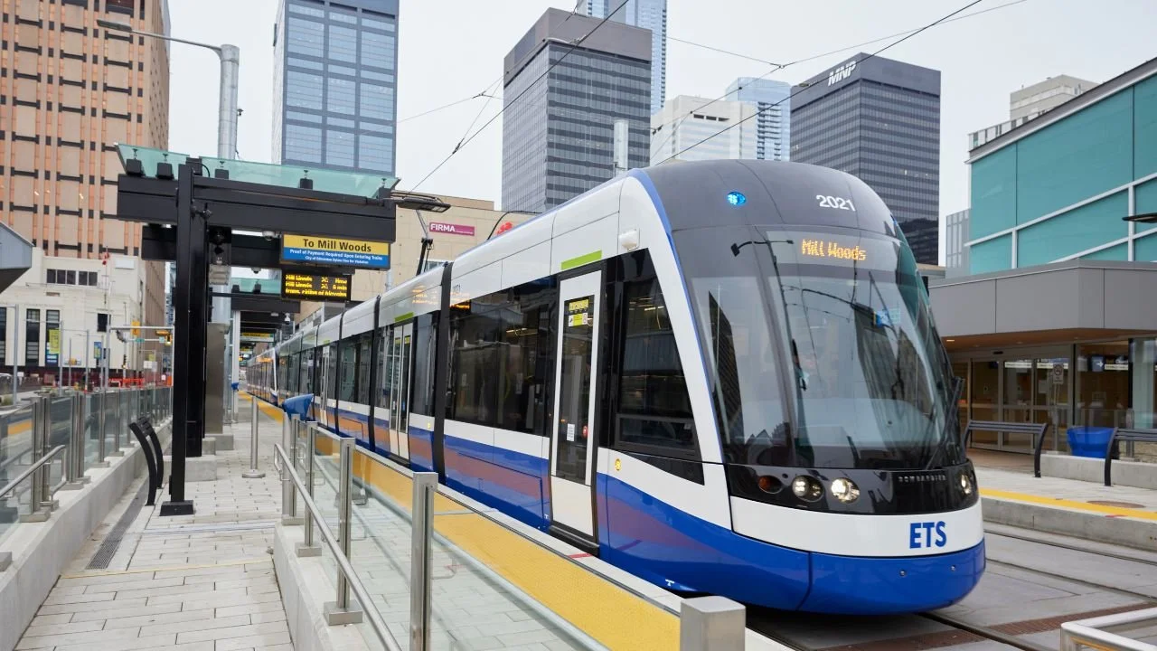 Valley Line West LRT construction in Edmonton, Alberta
