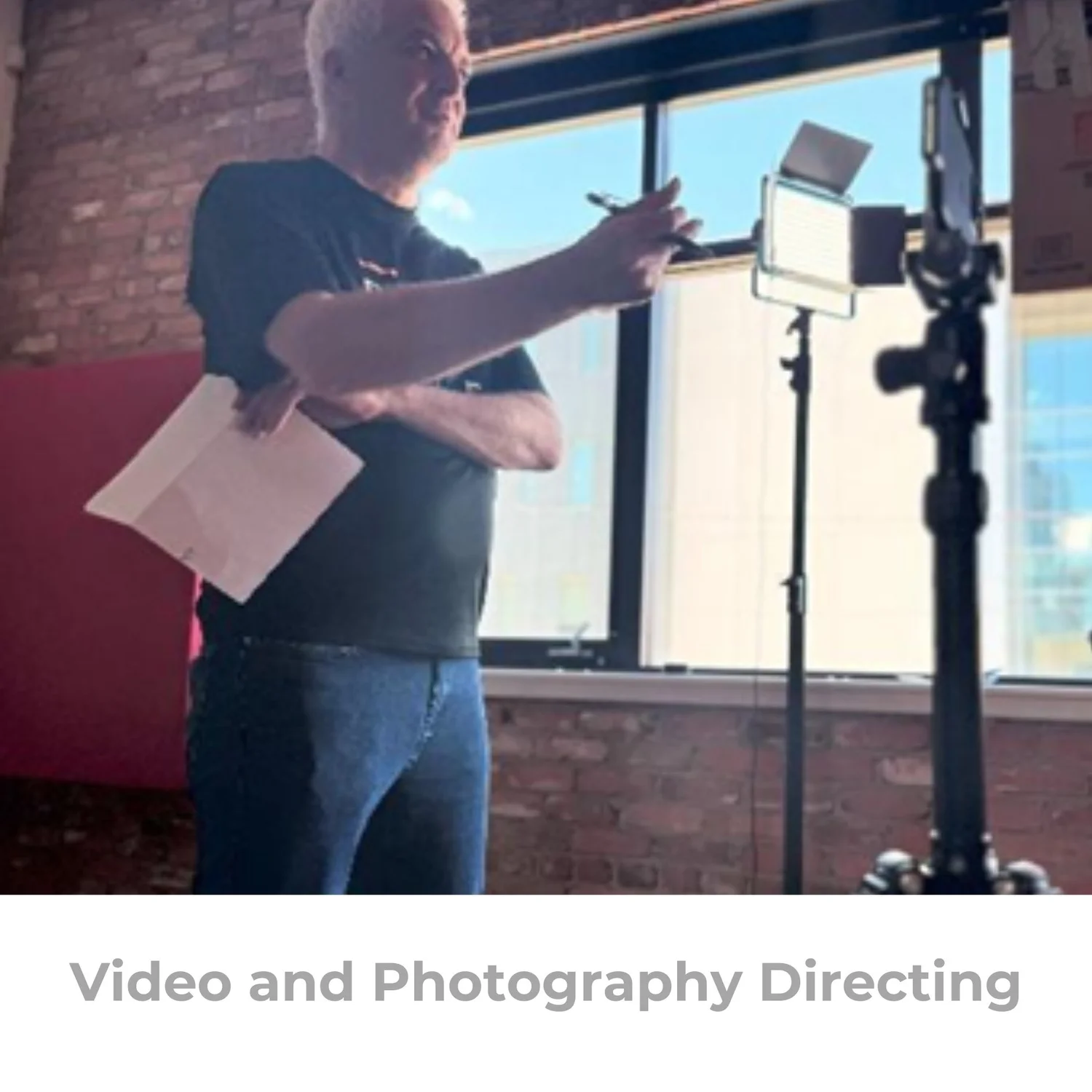 reVerb directing a photo and video shoot