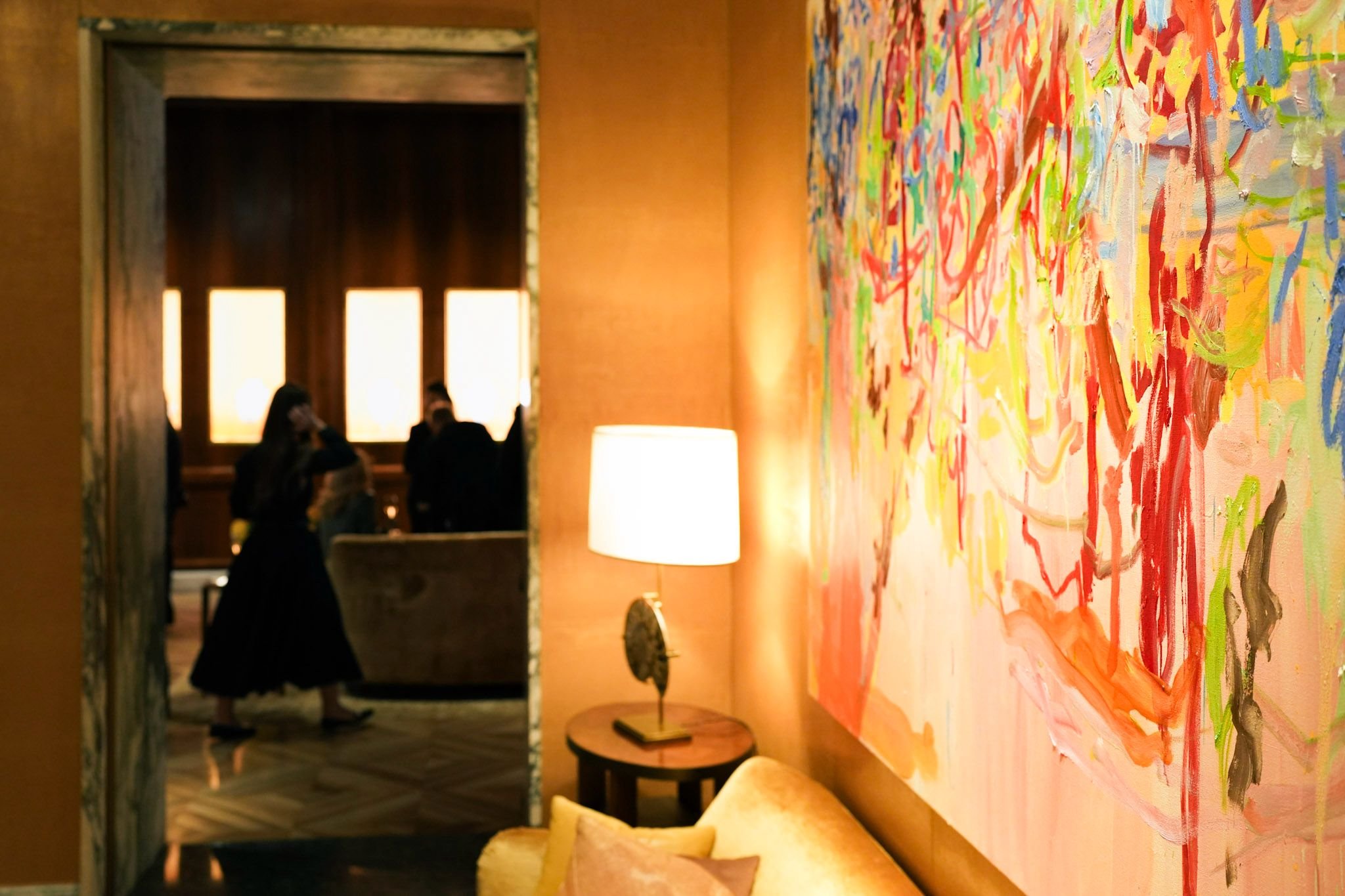 Lydia Hamblet abstract oil painting London — available through MeSo Ventures art advisory