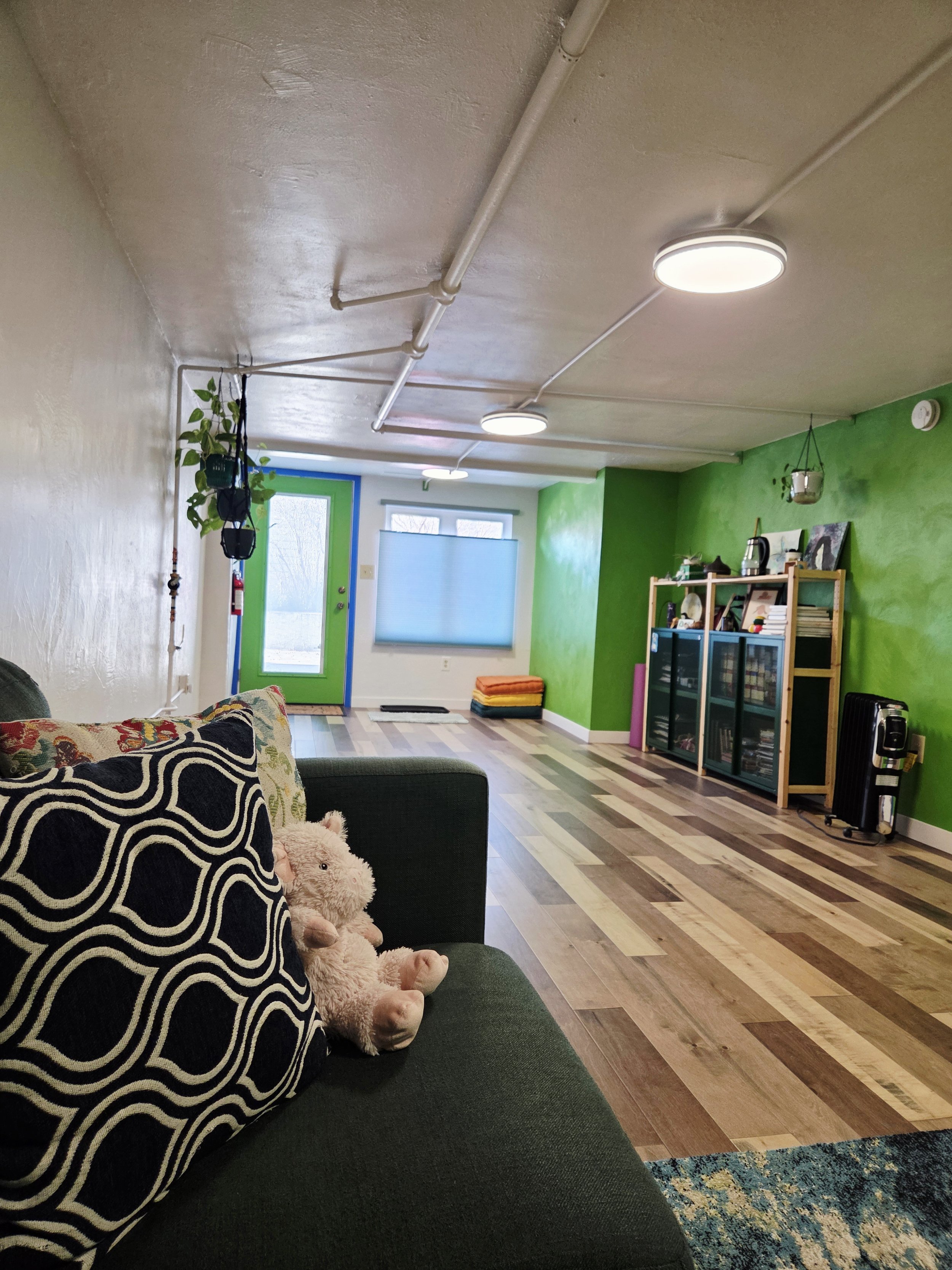 Spirals and Heartspace therapy space details