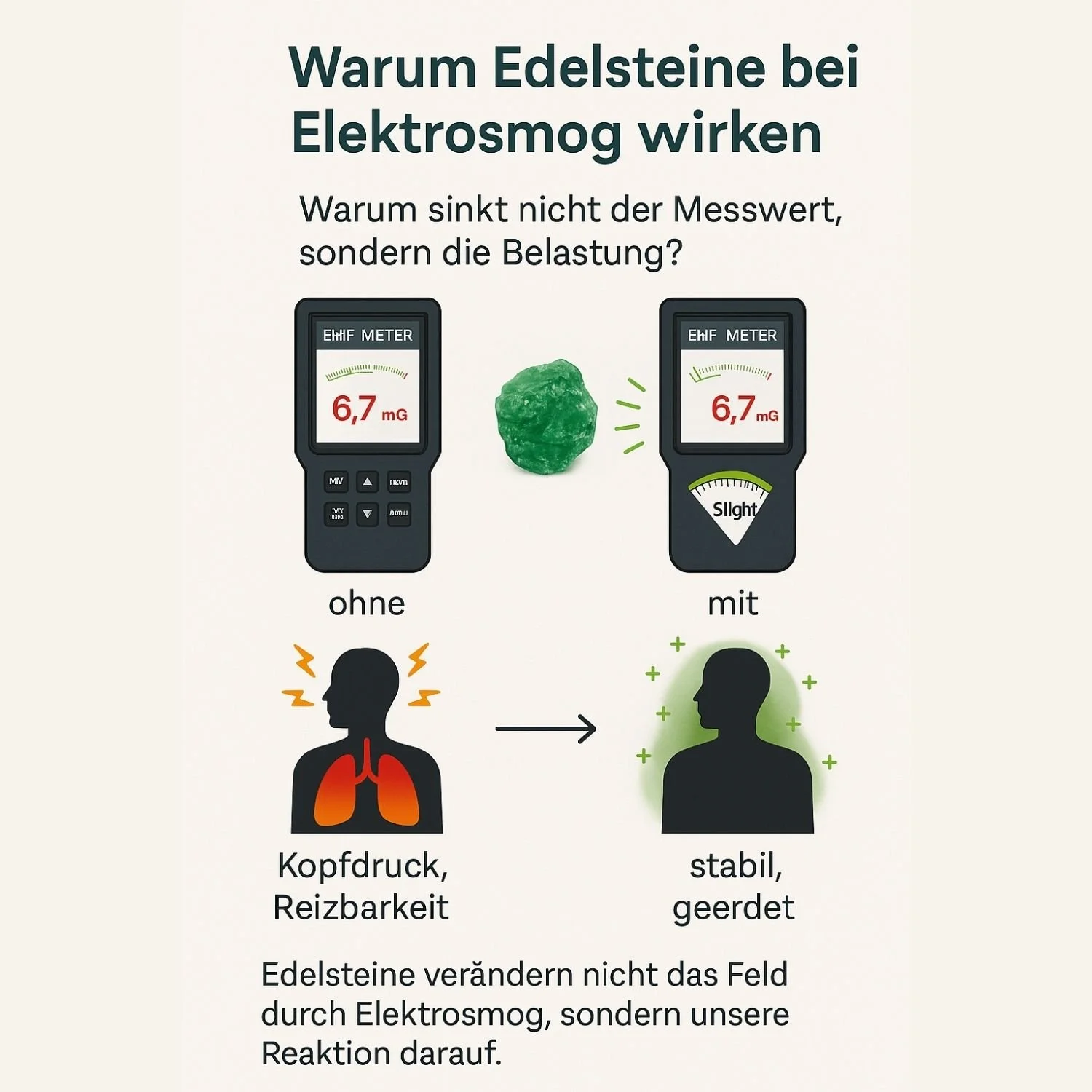 Edelsteinwirkung bei Elektrosmog