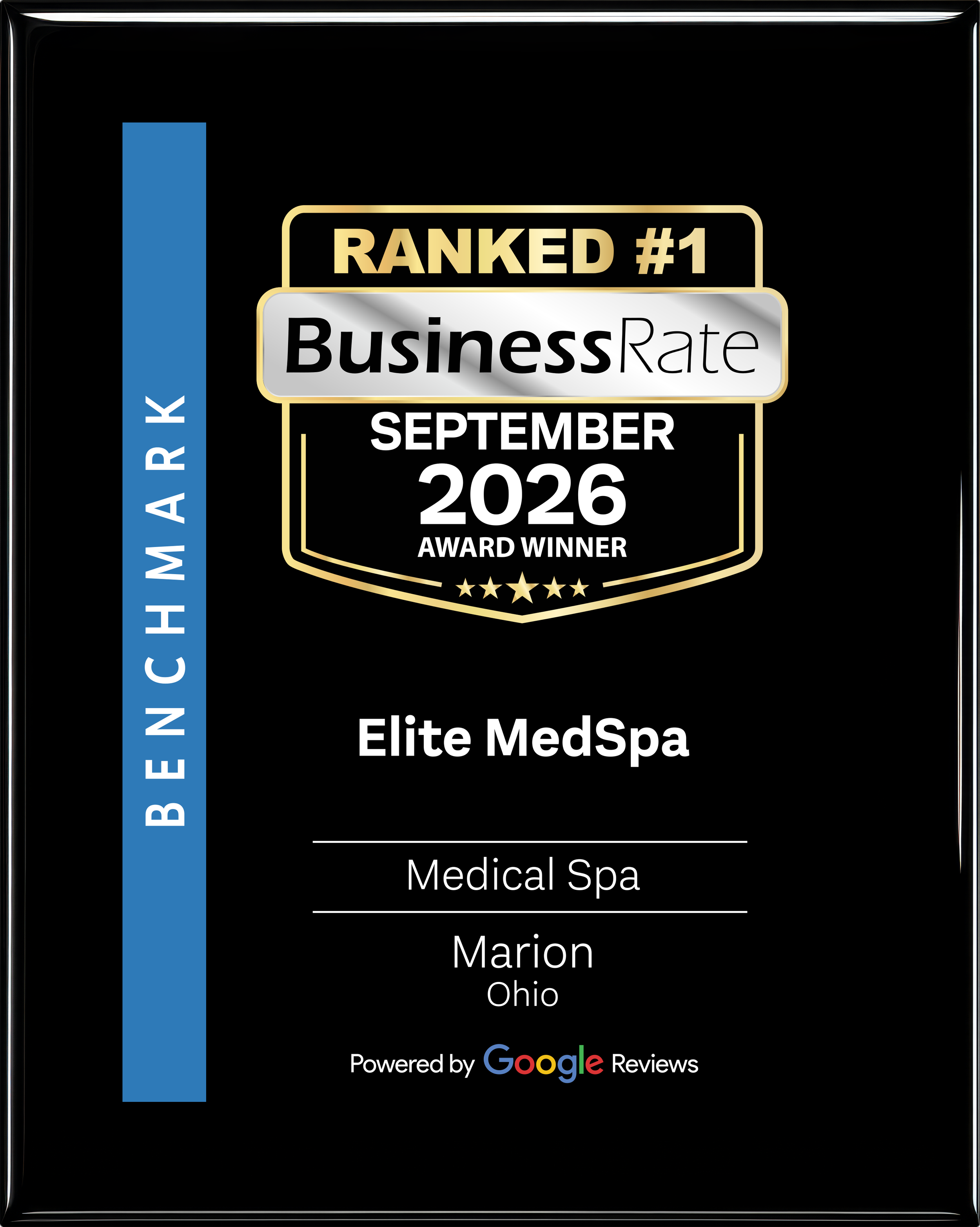 Elite MedSpa recognition plaque