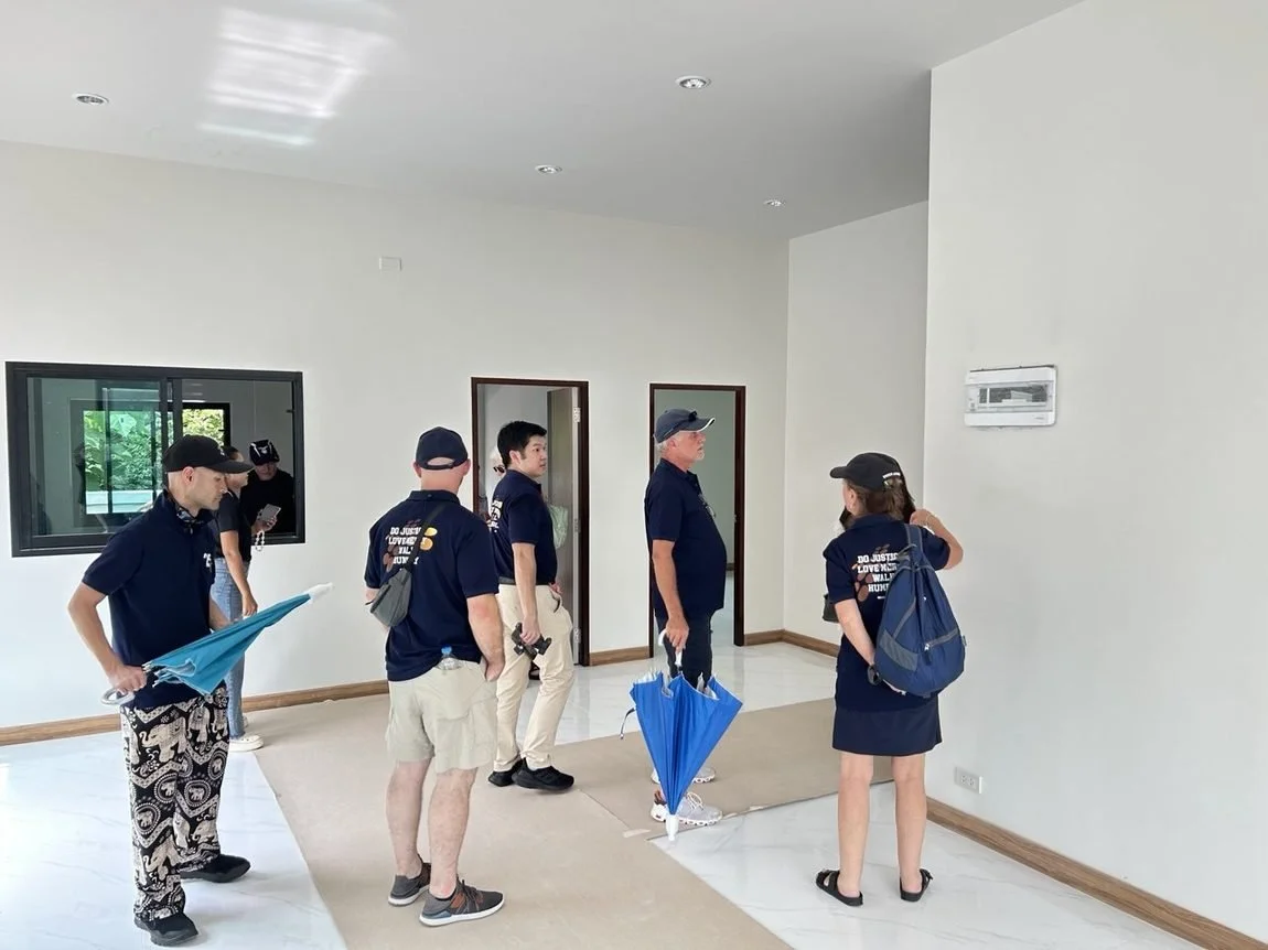 Guests step inside a finished Goshen home
