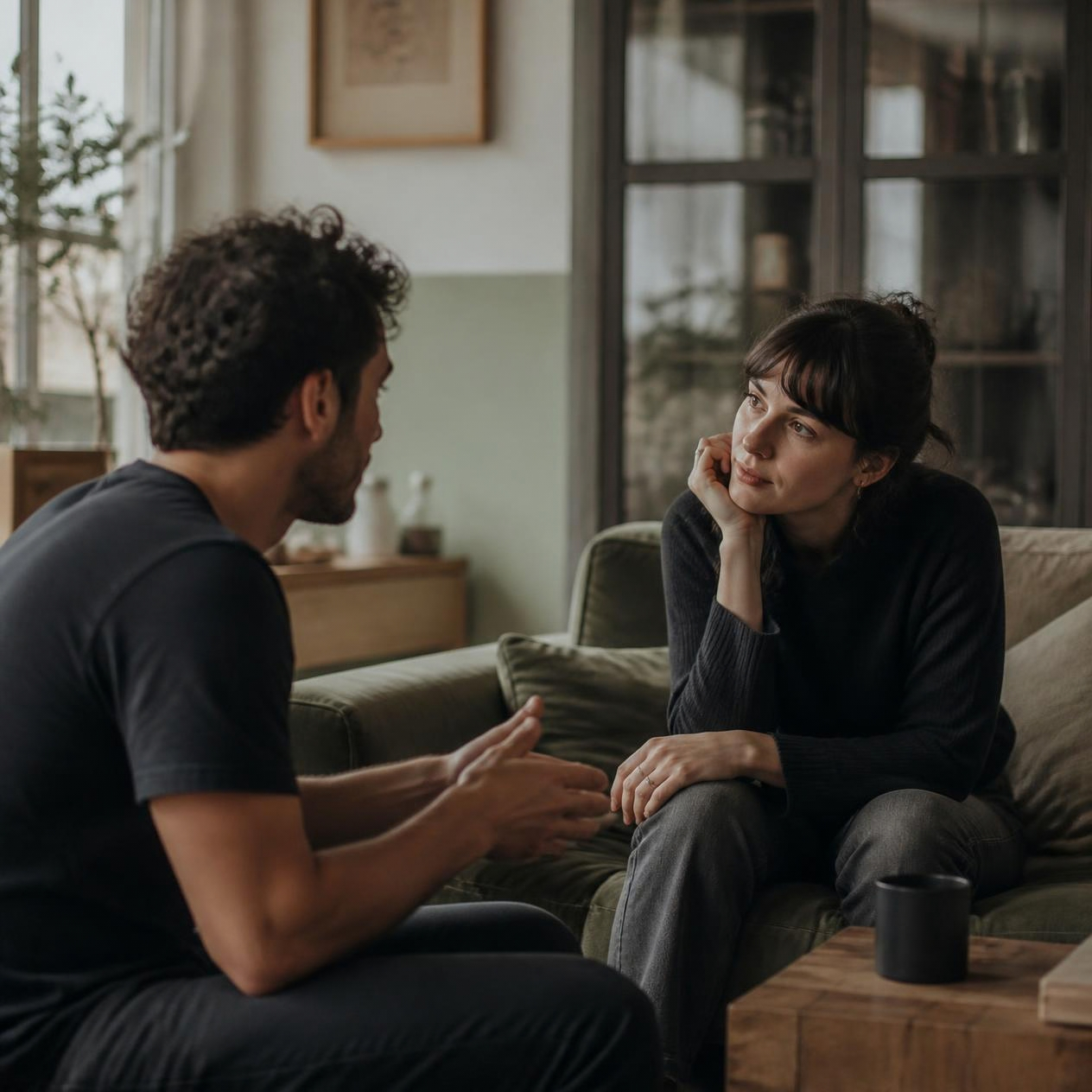 Genuine conversation portrait