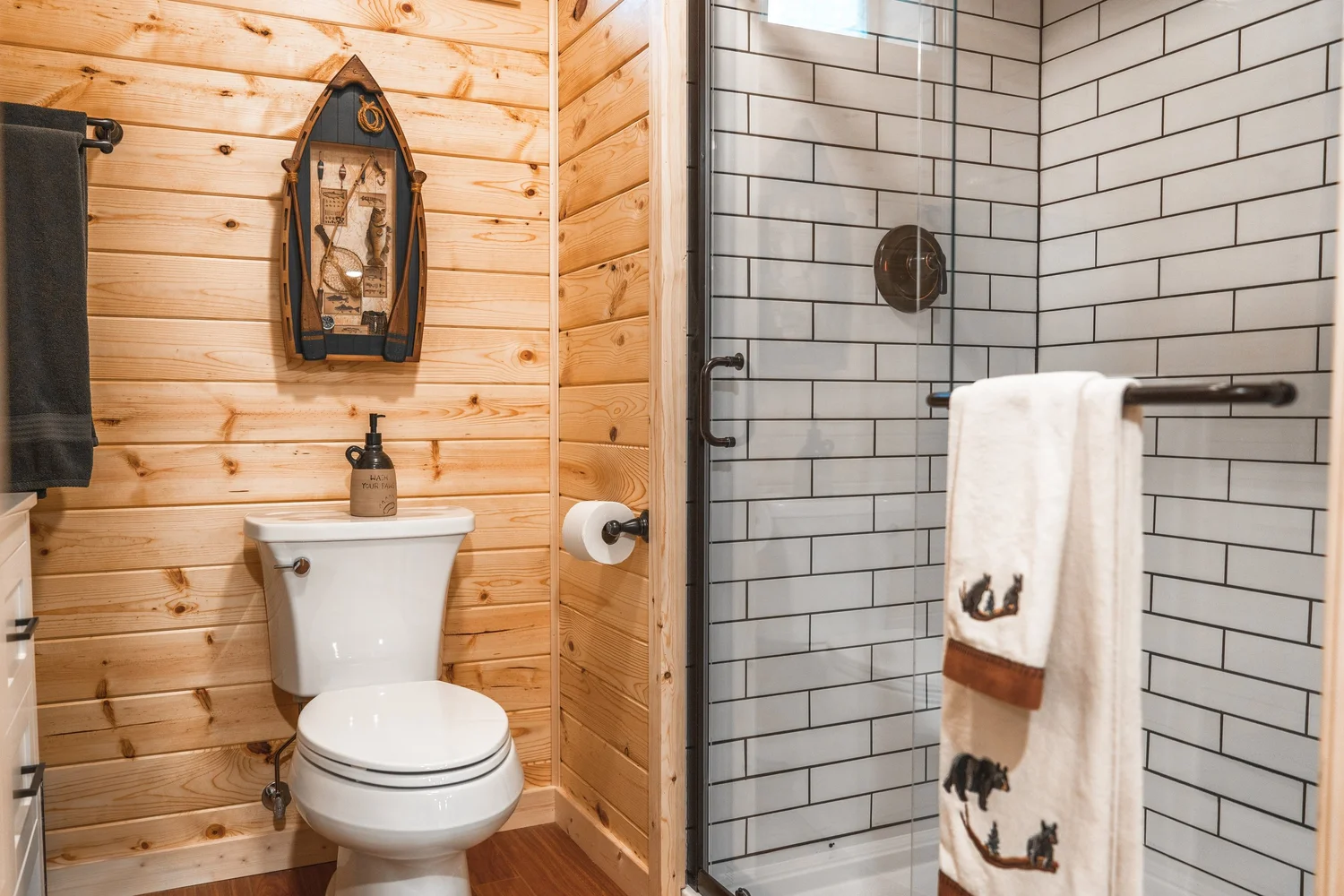 Basement Bath at Nick Lake Lodge