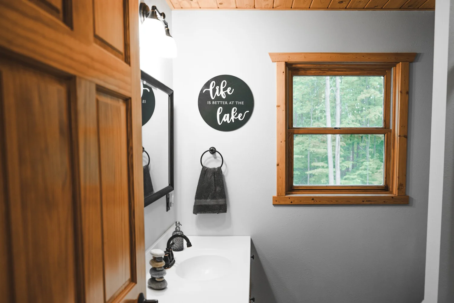 Loft Beds & Bath at Nick Lake Lodge