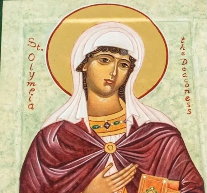 Icon of Saint Olympia the Deaconess