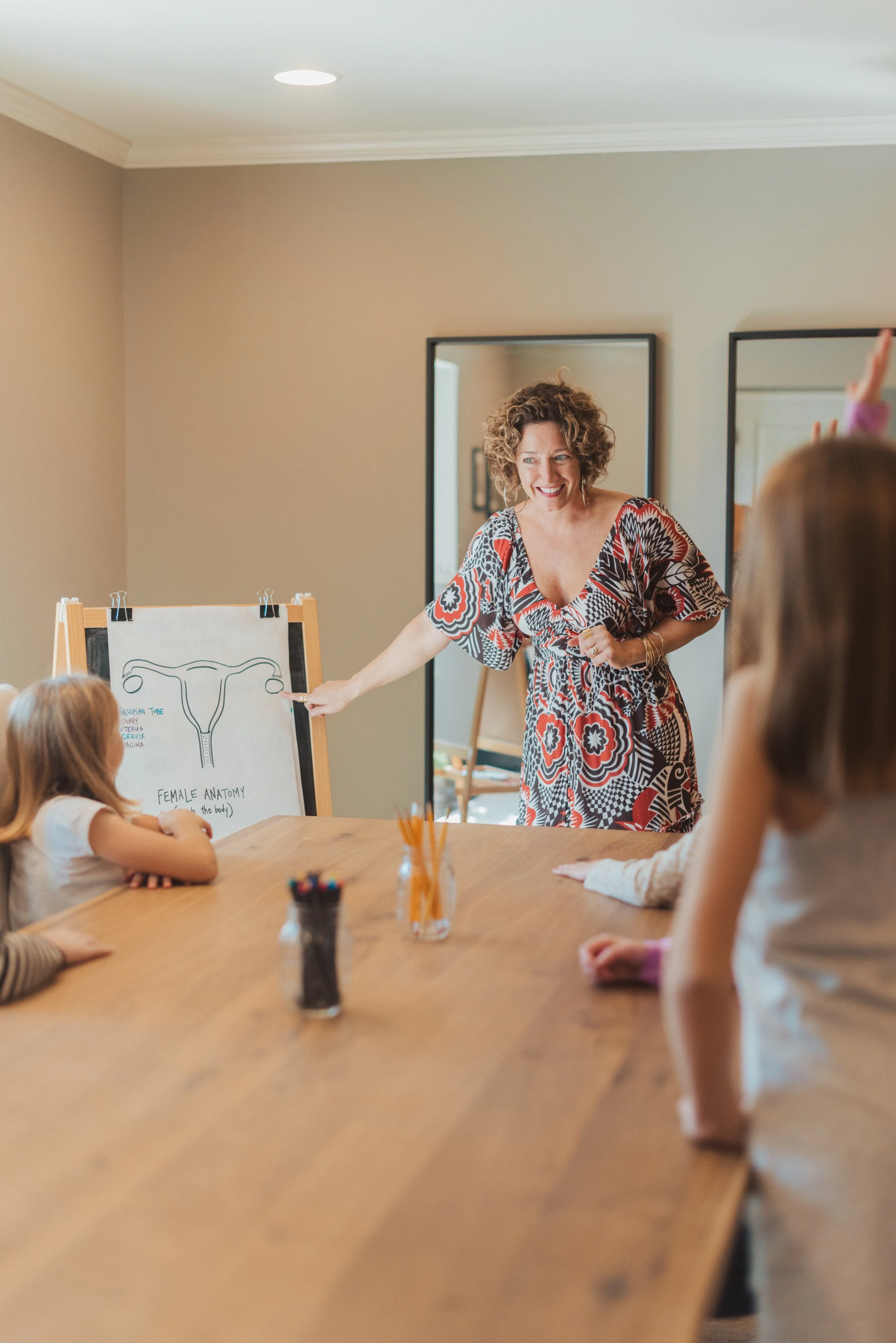Annie Wolf teaching Girls Club class