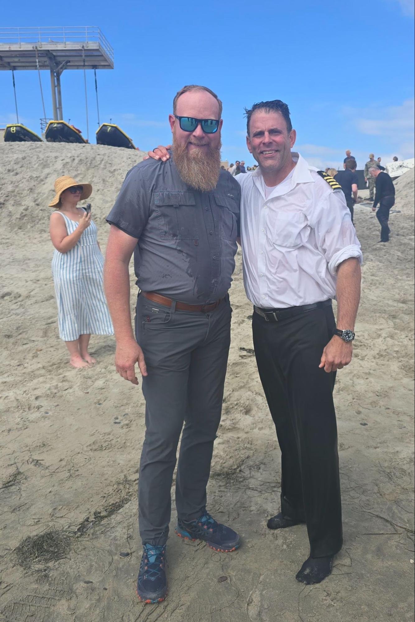 SEAL Capt. Brad Geary (right)with SWW Vice President Zach Lautenschlager (left)