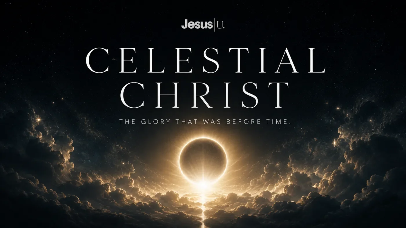 Celestial Christ course art: light breaking around a darkened sun