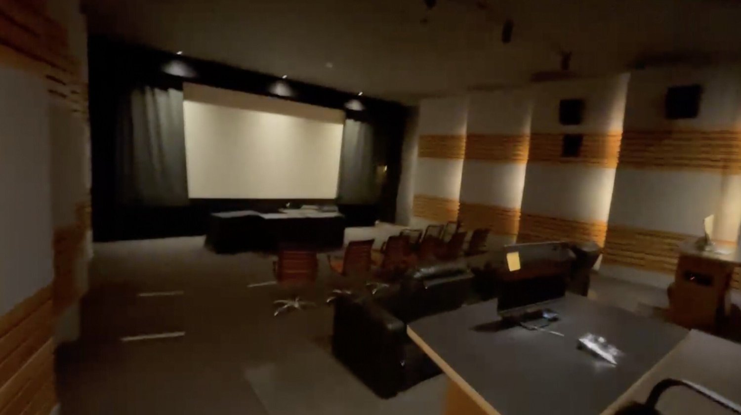 Sound stage or production facility photograph.
