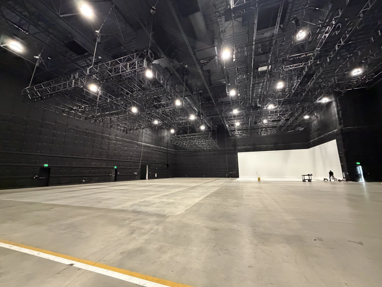 Sound stage or production facility photograph.