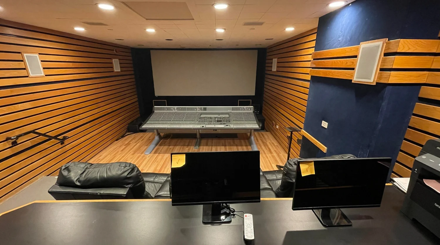 Sound stage or production facility photograph.
