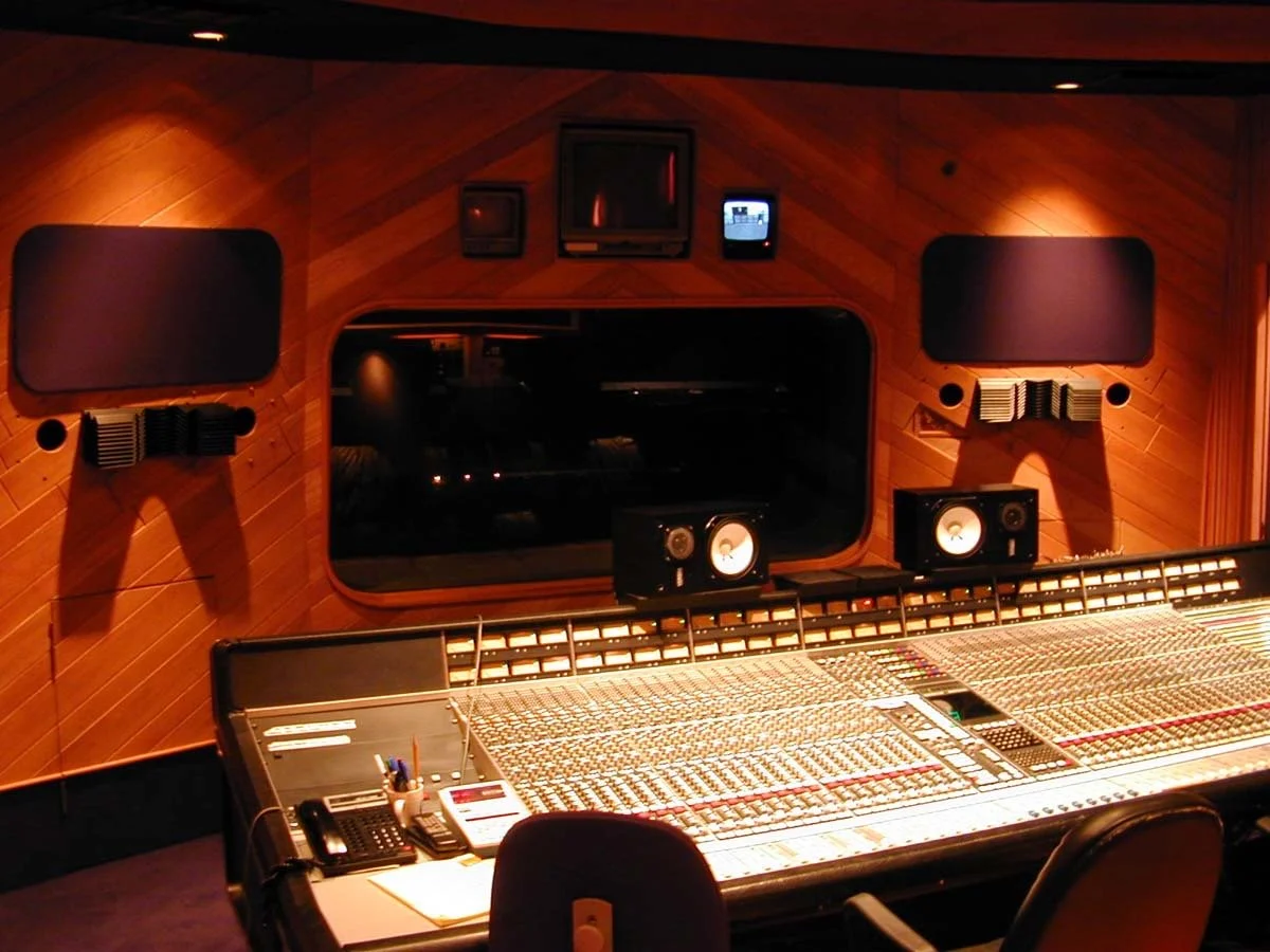 Professional recording or post-production facility photograph.