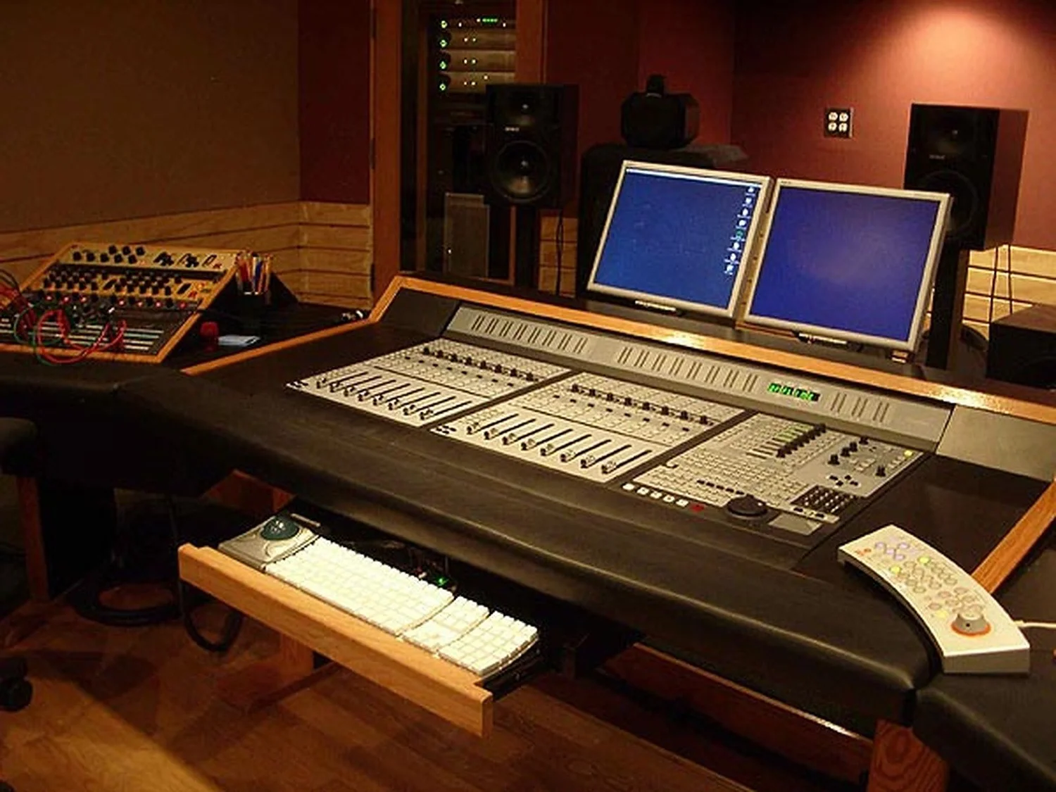 Professional recording or post-production facility photograph.