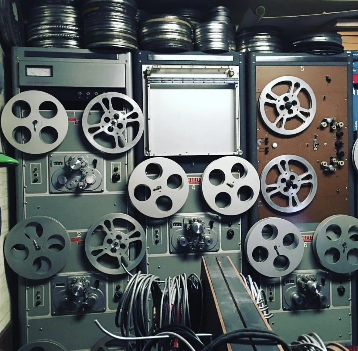 Professional recording or post-production facility photograph.