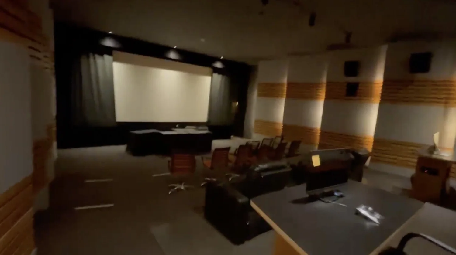 Sound stage or production facility photograph.