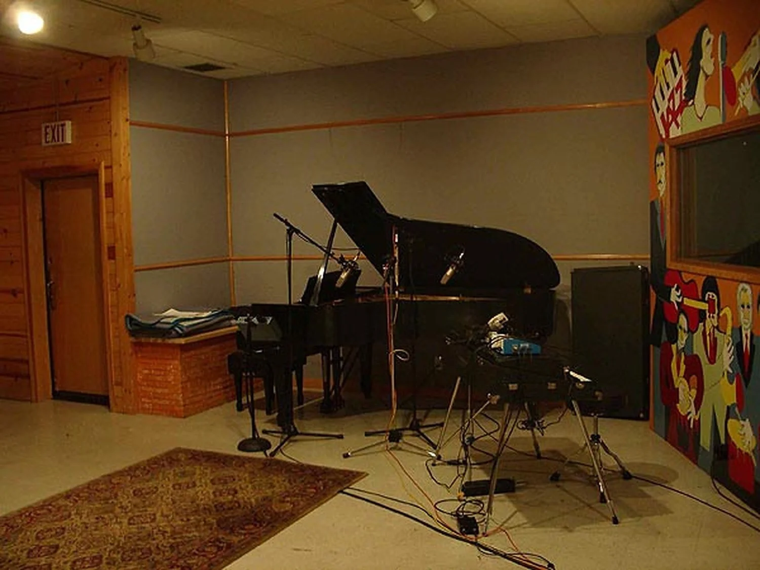 Piano live room in a North Hollywood recording studio.
