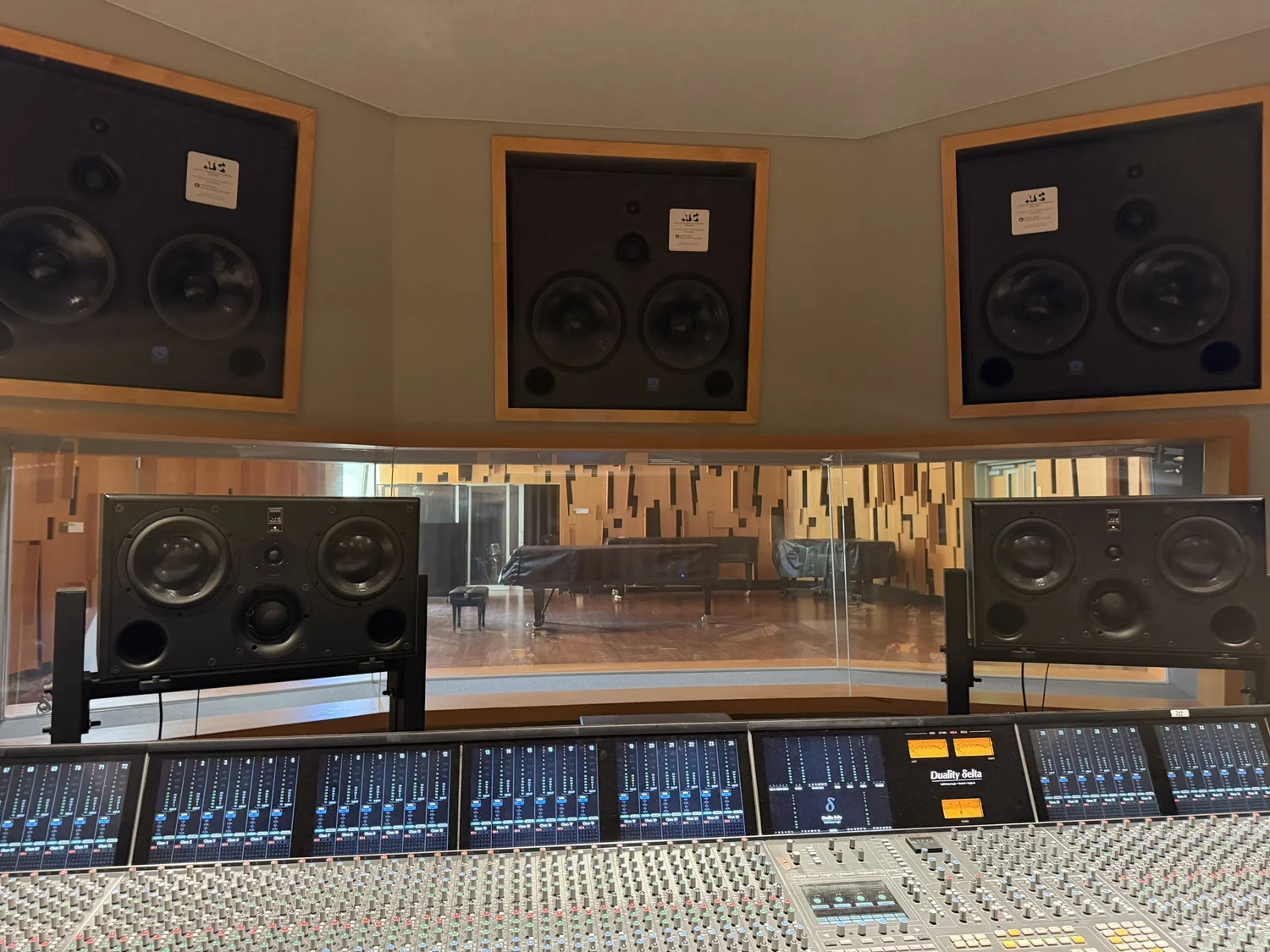 Professional recording or post-production facility photograph.
