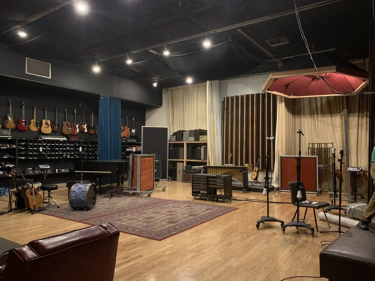 Professional recording or post-production facility photograph.